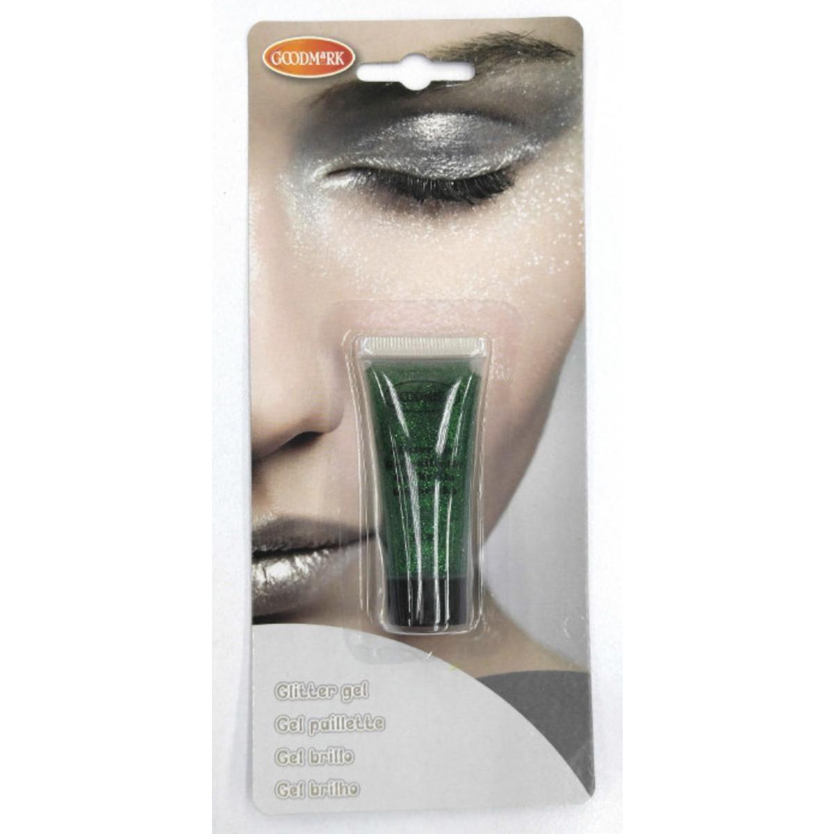 Maquillage gel à paillettes - Vert