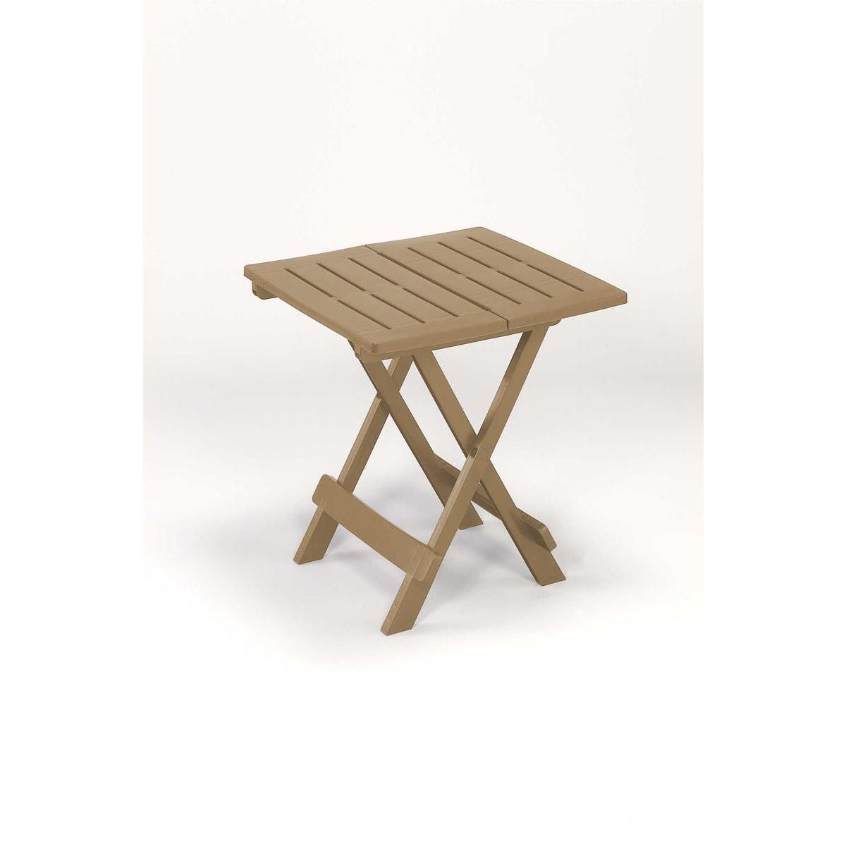 Table d'appoint Adiko - 44 x 44 x H 50 cm - Marron taupe