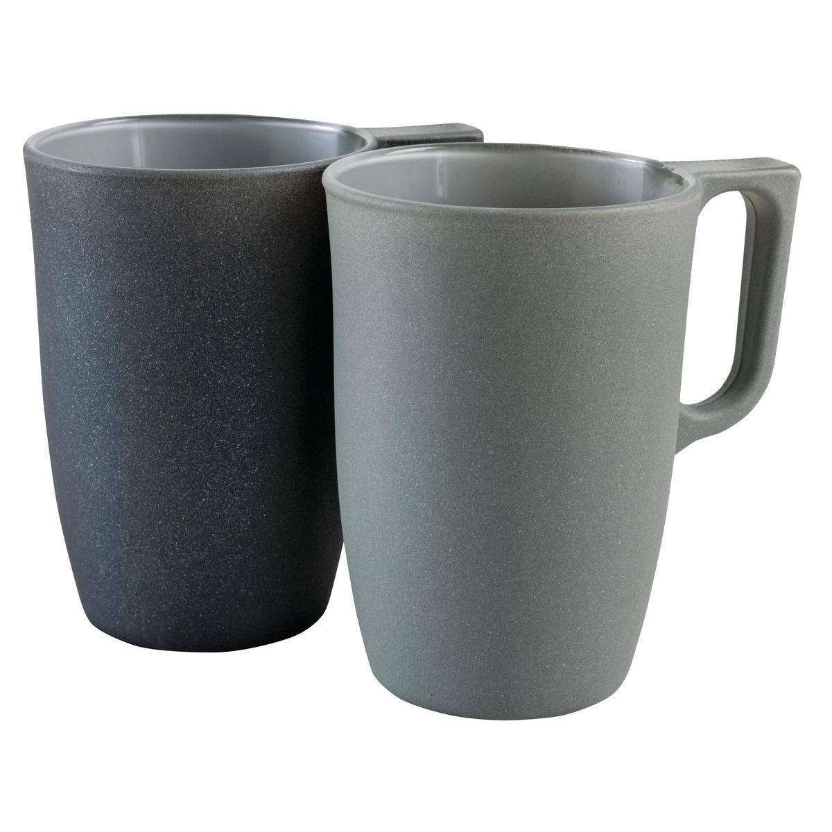 Mug effet pierre - Verre - 32 cl - Gris