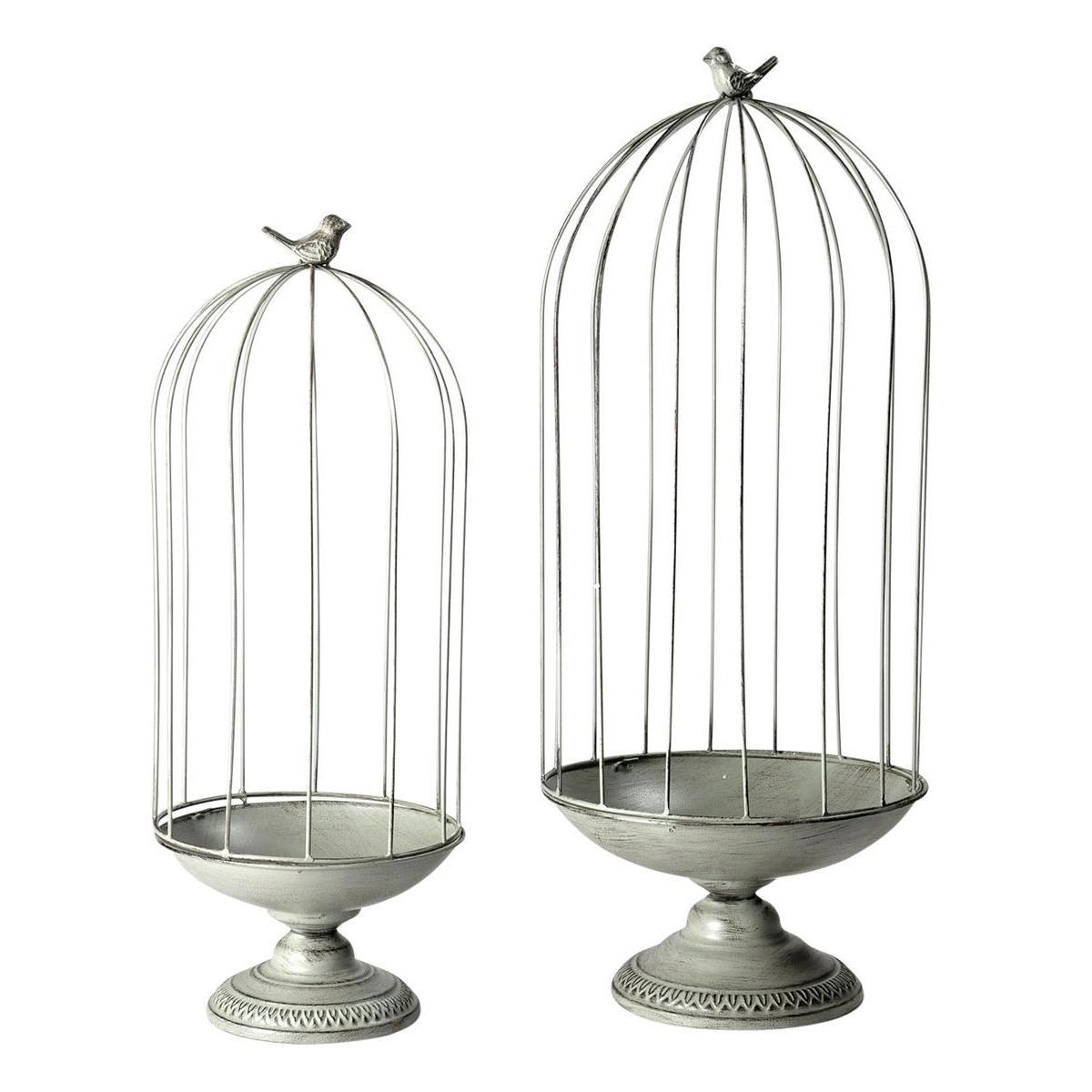 Cage à oiseaux décorative - H 70 cm