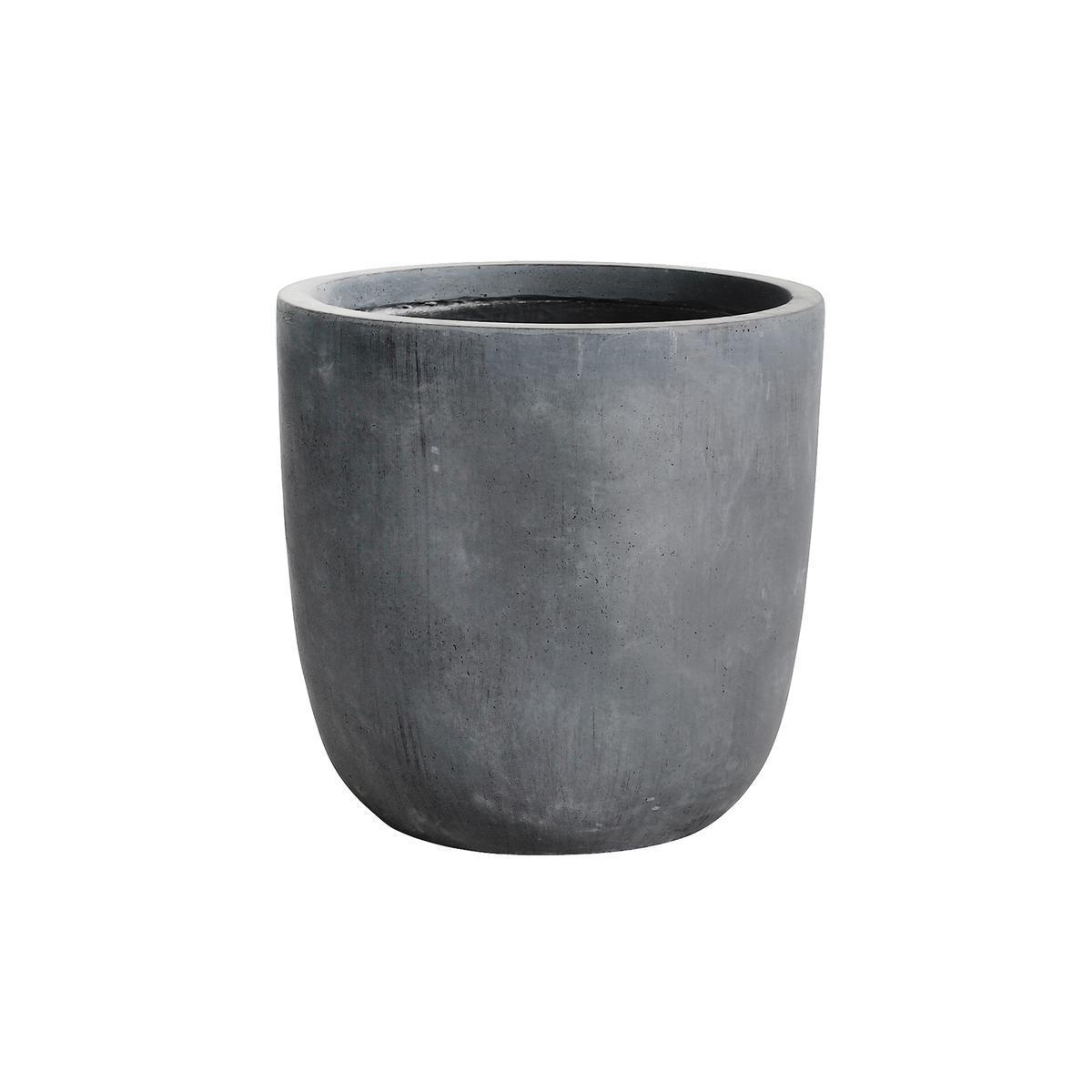 Cache-pot œuf - ø 32 x H 31 cm - Gris foncé - MOOREA