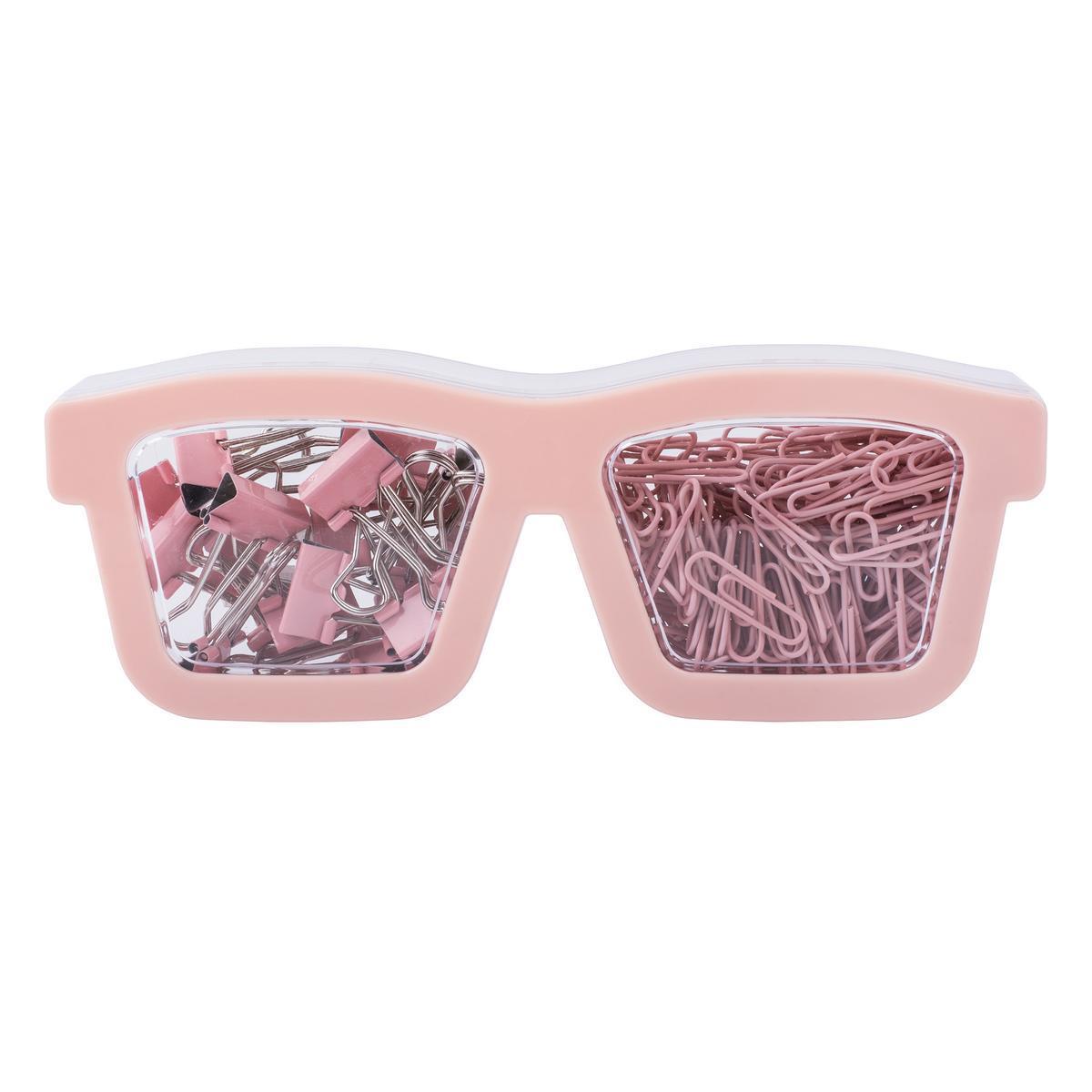 Kit lunettes clips + trombonnes - Rose ou bleu