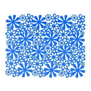 Tapis d'évier à motifs floraux - L 31 x l 25 cm - Gris
