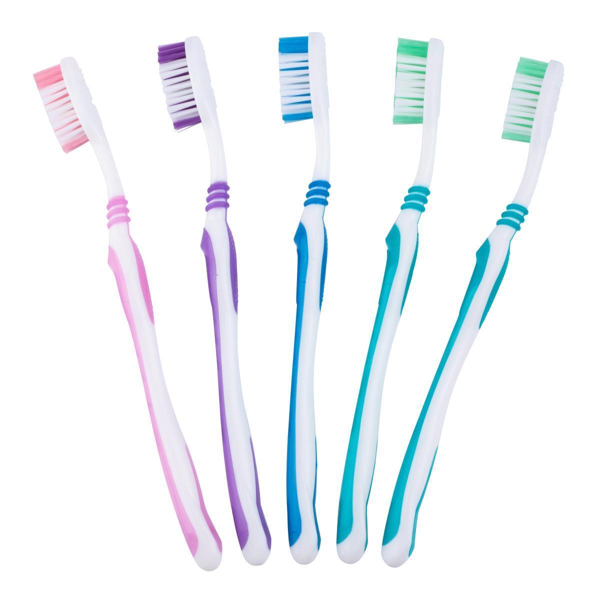 5 brosses à dents Medium - Différents coloris