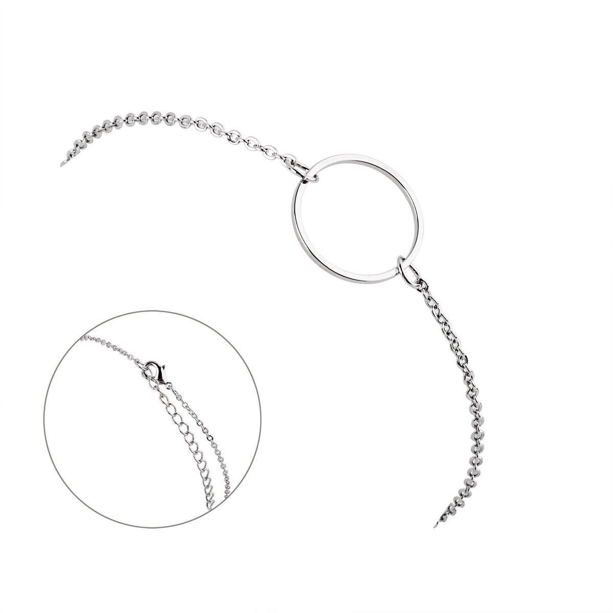 Bracelet anneau - Alliage de Zinc - Argenté