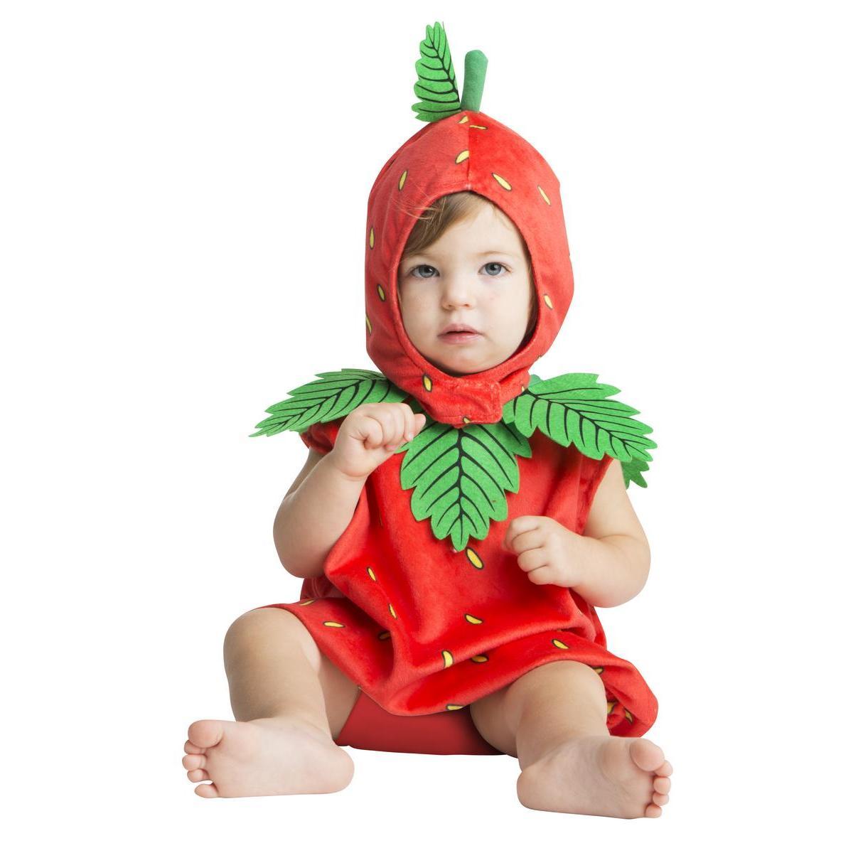 Déguisement de fraise - 12 à 36 mois - Rouge et vert