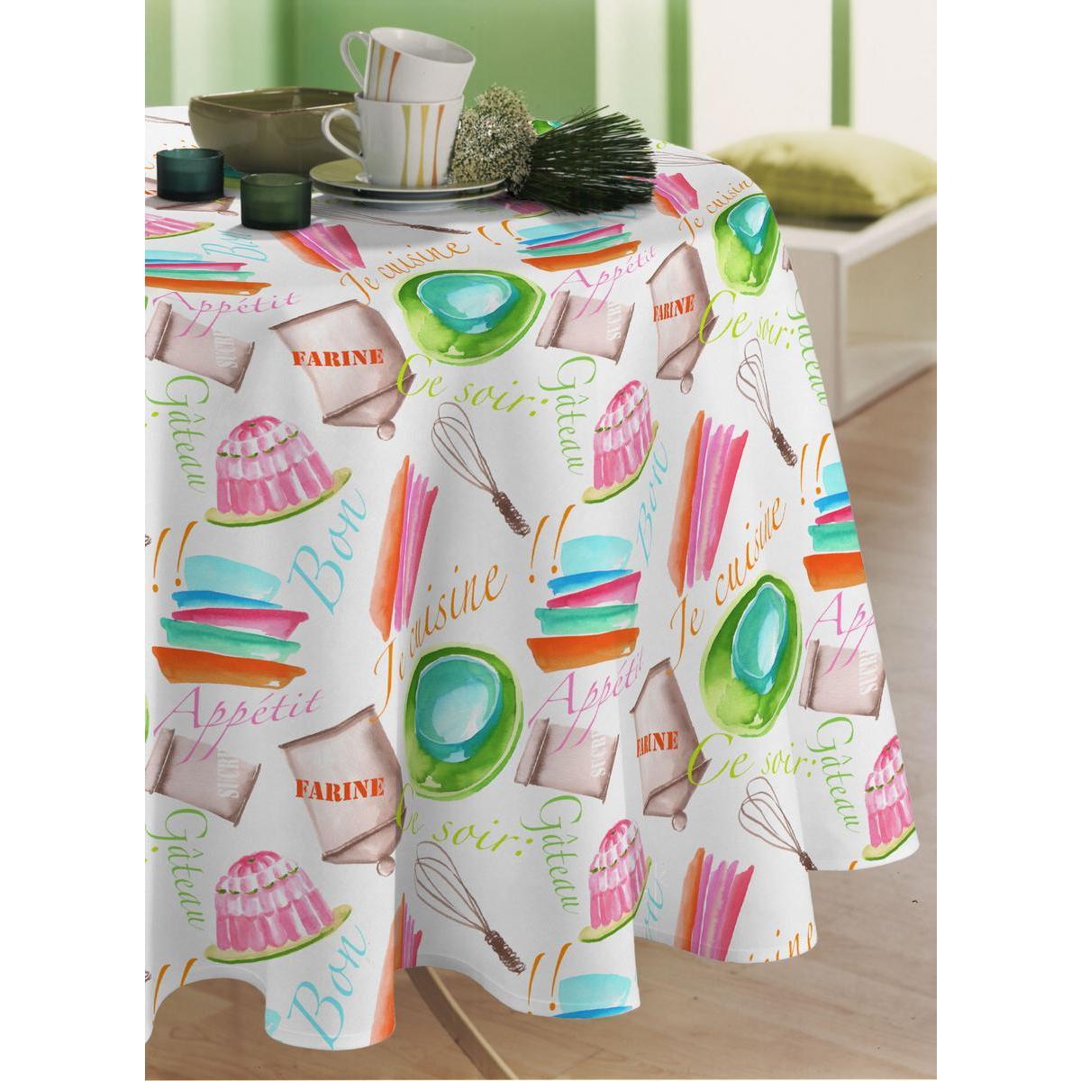 Nappe translucide - ø 180 cm - Multicolore