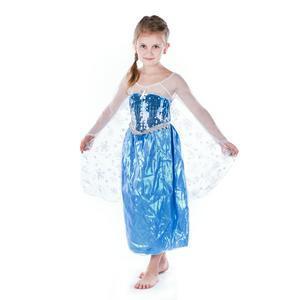 Déguisement de princesse des glaces - 3 à 8 ans - Bleu et blanc