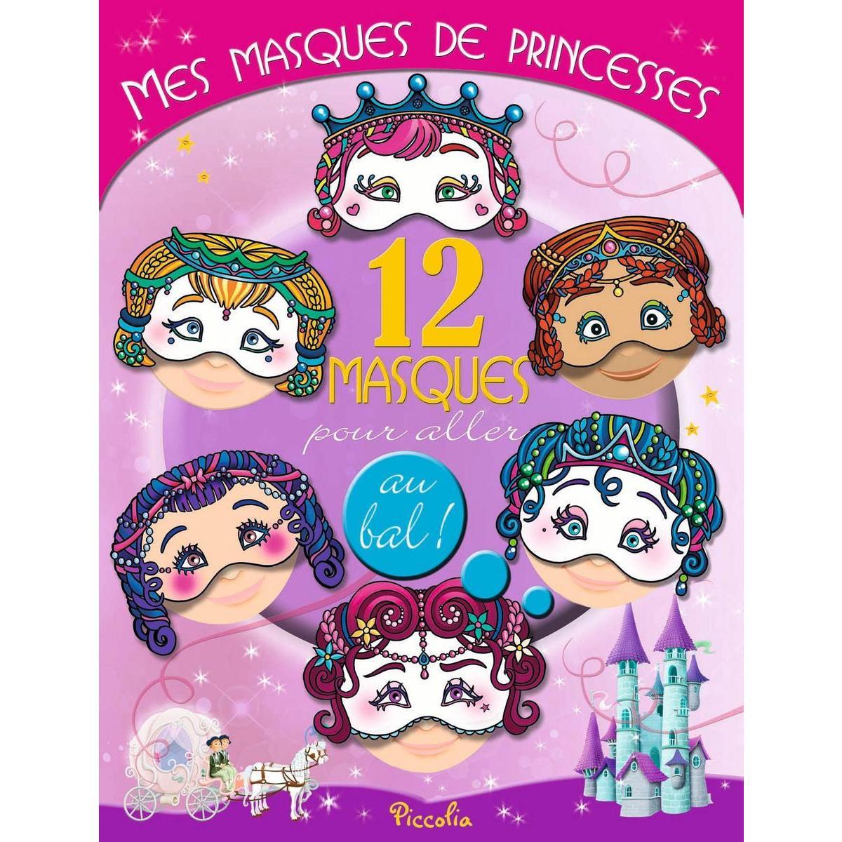 12 masques de princesse à décorer