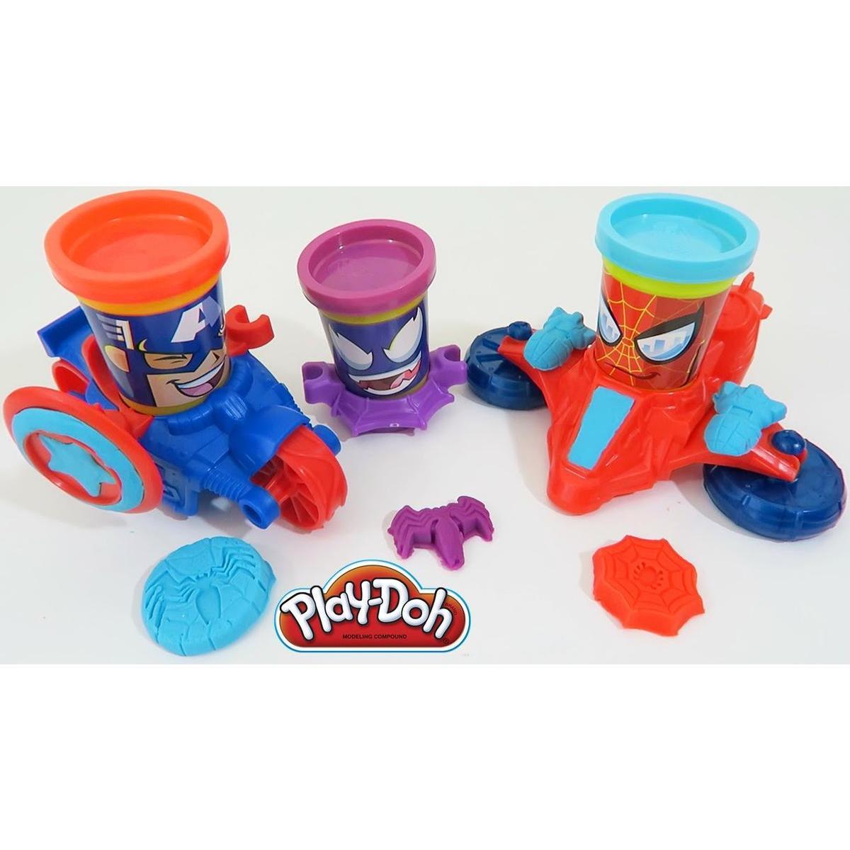 Véhicule Marvel Playdoh - Plastique et pâte à modeler - 20 x 23 x H 7 cm - Multicolore