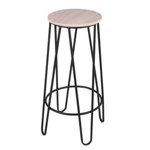 Tabouret de bar - ø 35 x H 75 cm - Noir