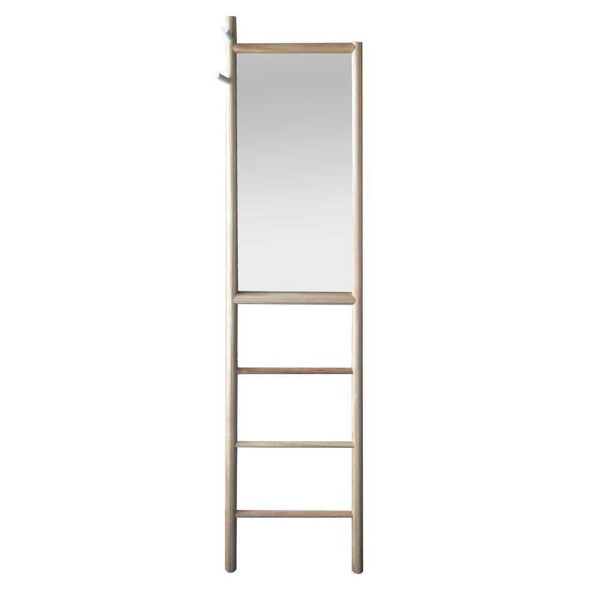 Miroir sur pied scandinave - 40 x H 185 cm - Marron