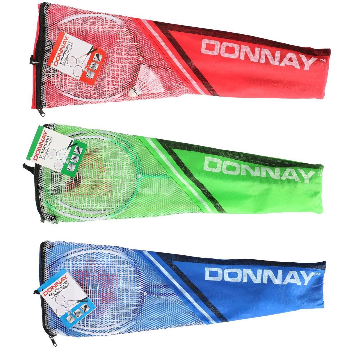 3 raquettes de badminton + 2 volants + sac de transport - Différents coloris