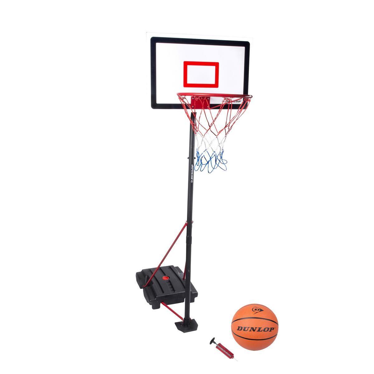 Panier de basket + ballon + pompe - 90 x 42 x H 165 à 205 cm