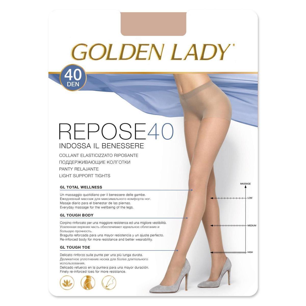 Collants semi-opaques 40D Golden Lady - L - Beige