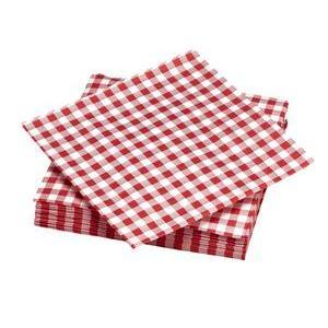 20 serviettes jetables Vichy