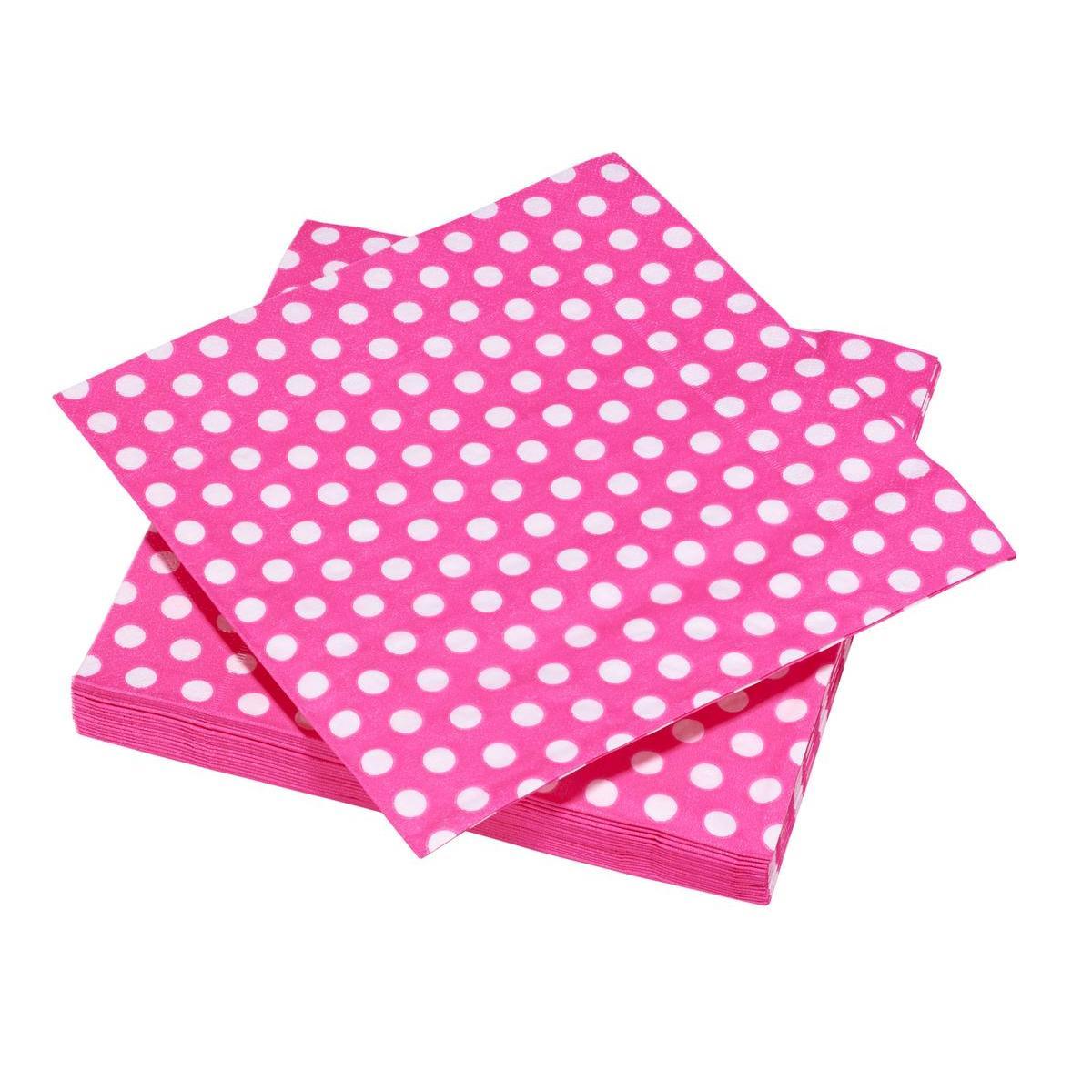 20 serviettes jetables - Rose