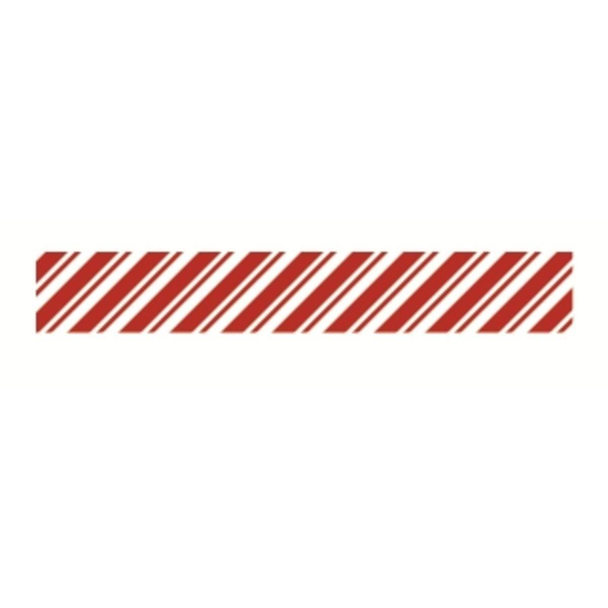 Ruban adhésif rayures - 1.5 x 100 cm - Rouge et blanc