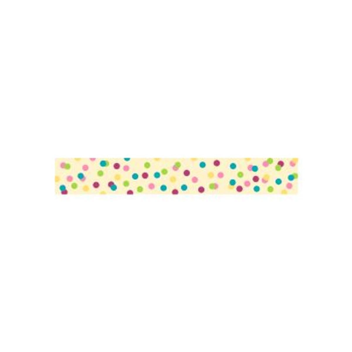 Ruban adhésif confettis - 1.5 x 100 cm - Multicolore