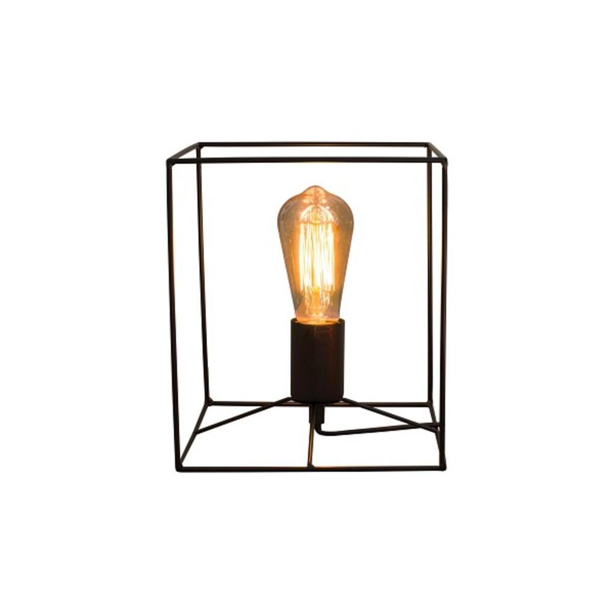Lampe vintage cube - Noir