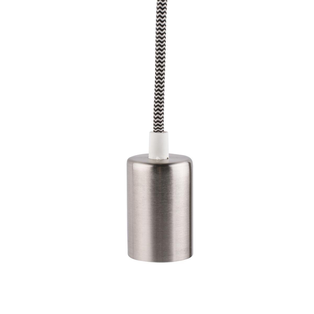 Suspension vintage chrome - ø 10 x H 100 cm - Gris