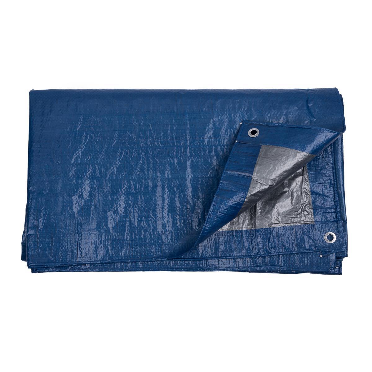 Bâche de protection - 3 x 2 M - Bleu et gris - CULTIVA