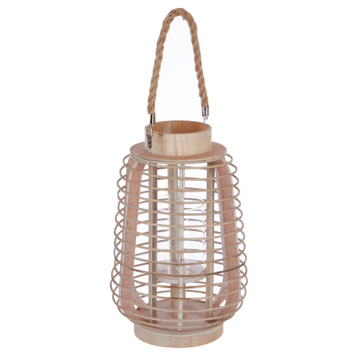 Lanterne rattan - H 33 cm