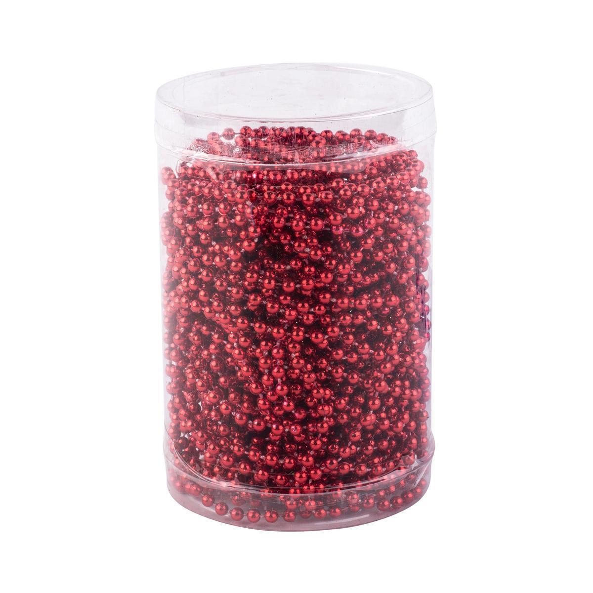 Guirlande de perles - 20 m - Rouge