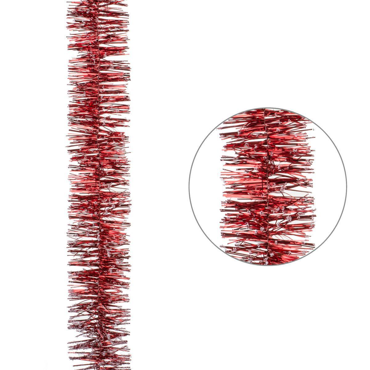 Guirlande scintillante - ø 7,5 cm x 2 m - Rouge
