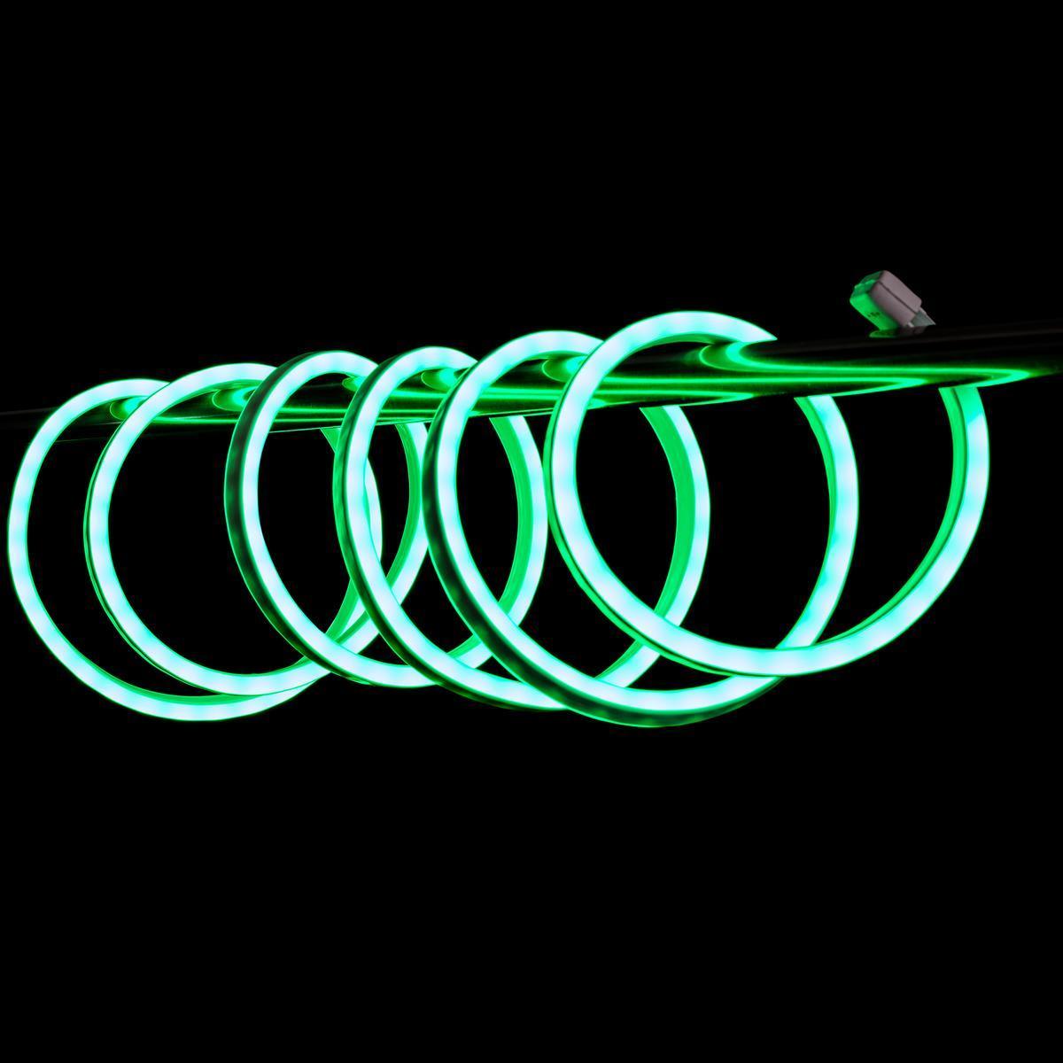 Guirlande électrique tube néon LED - 3 m - Vert