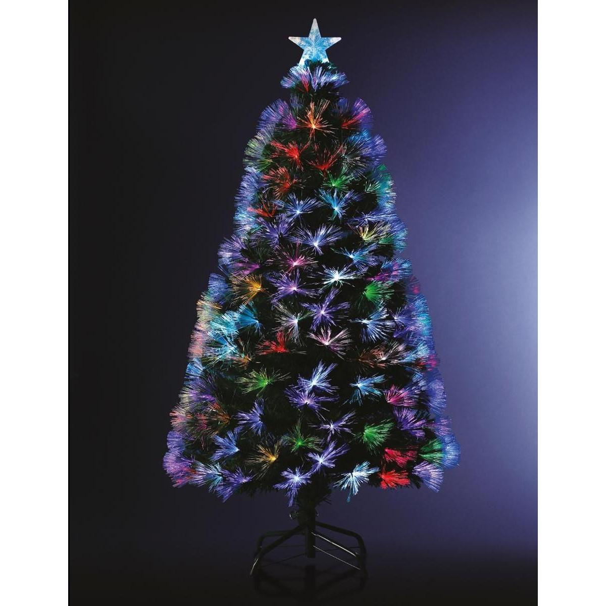 Sapin lumineux intérieur bouquet fibre optique vert 170 LED H 150 cm bucarest