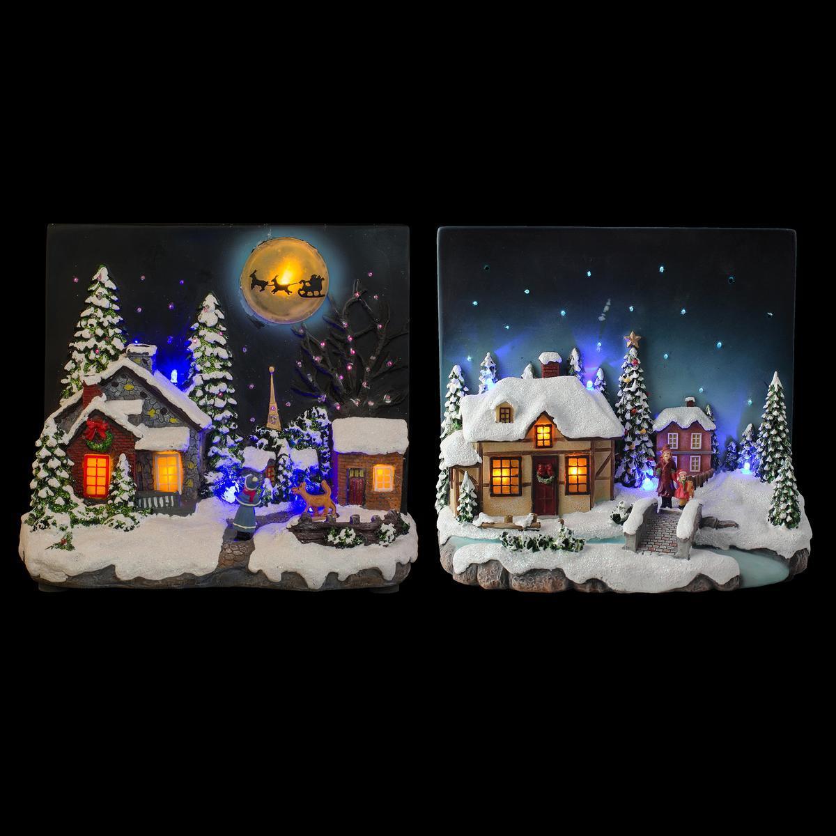 Village de Noël LED nuit étoilée - Différents modèles