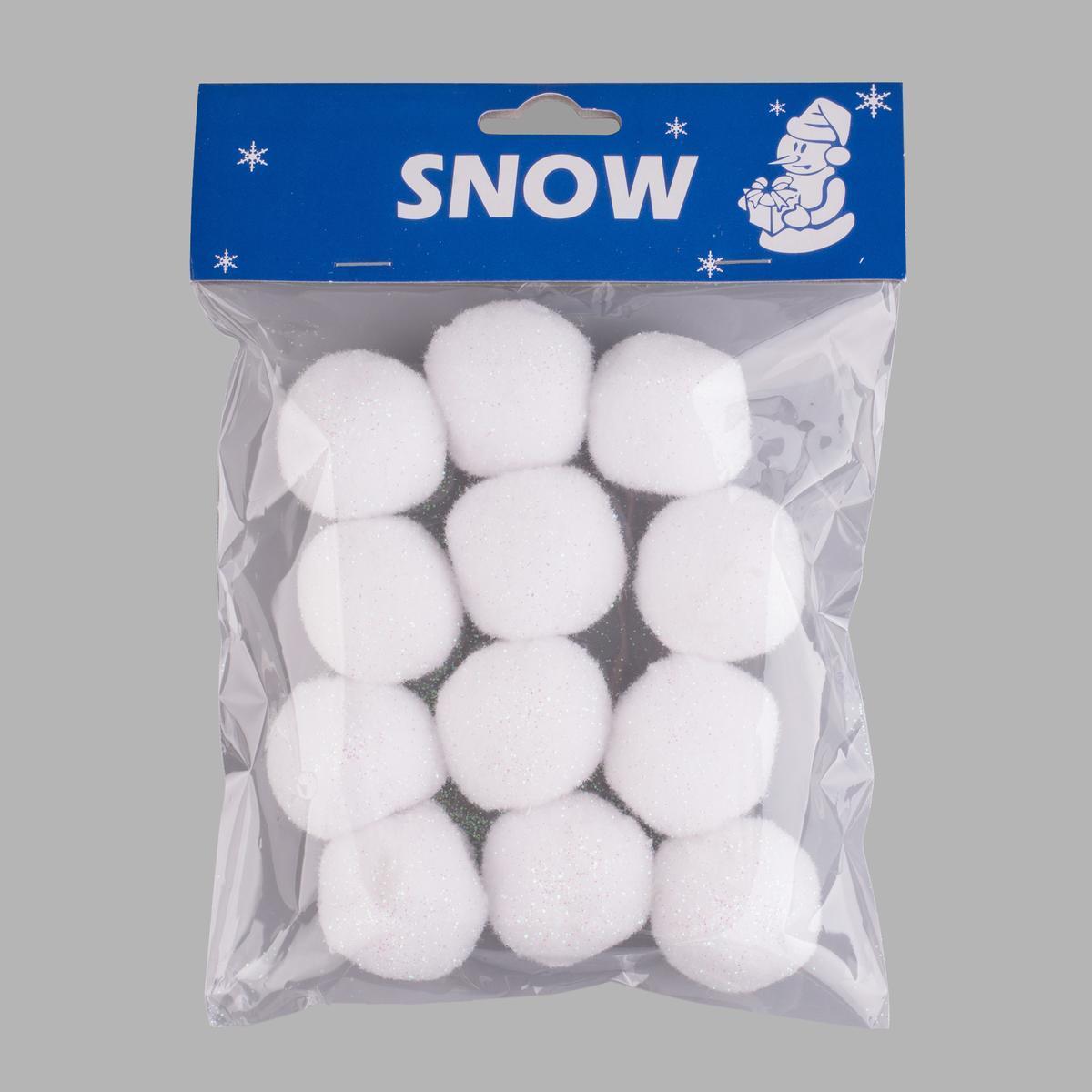 12 boules de neige iridescentes - ø 4 cm