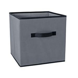 Cube de rangement uni - 31 x 31 cm - Différents coloris - Noir, gris