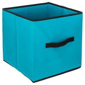 Cube de rangement uni - 31 x 31 cm - Différents coloris - Bleu turquoise