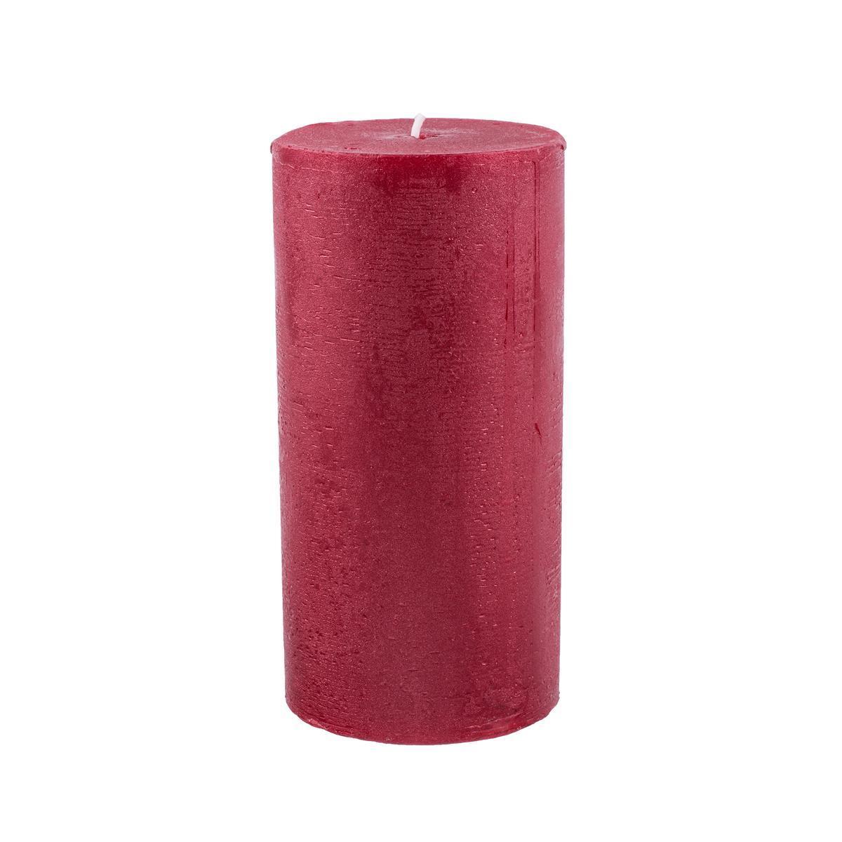 Bougie pilier - ø 6.8 x H 14 cm - Rouge