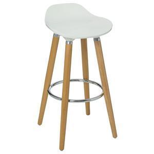 Tabouret de bar - Blanc, marron