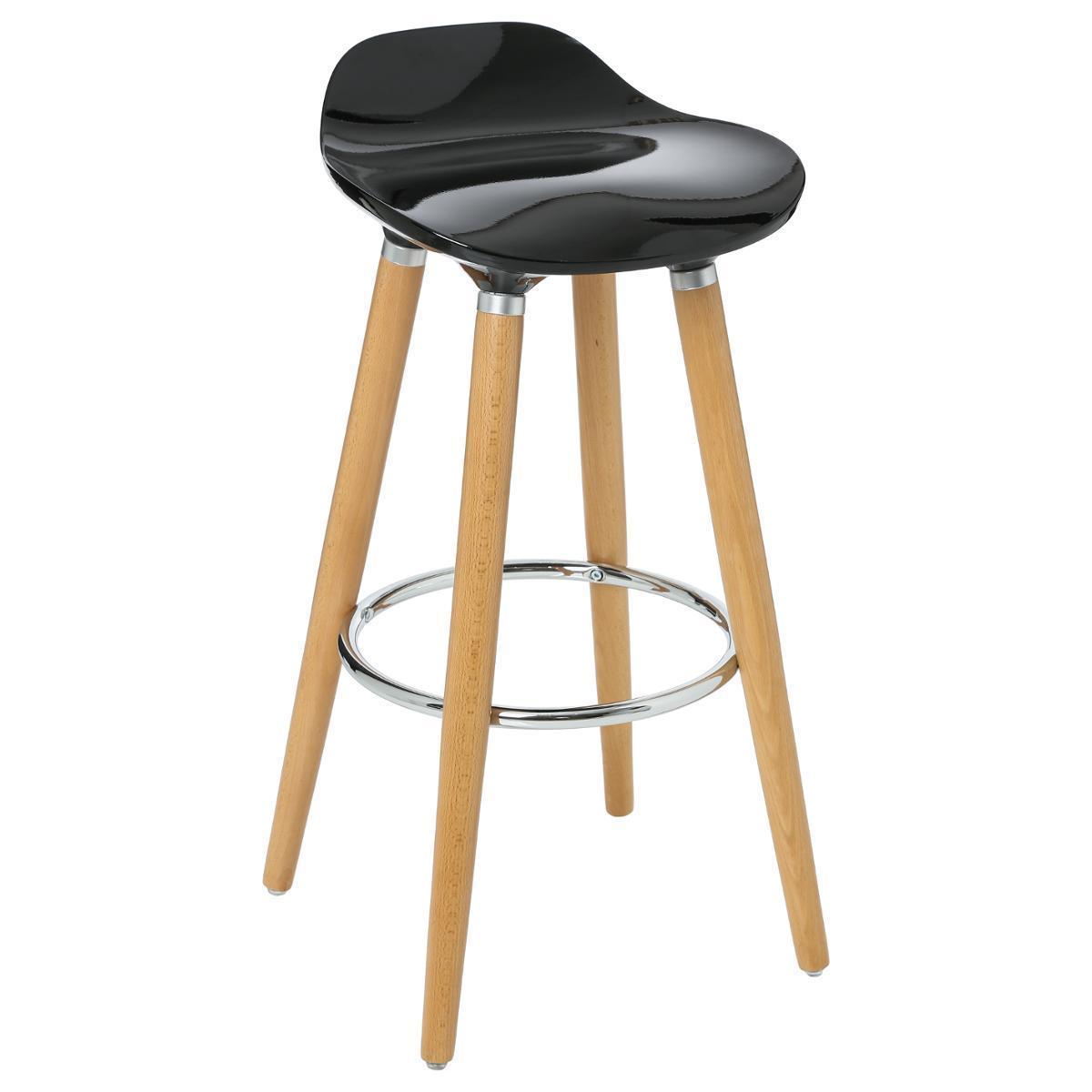 Tabouret de bar stylisé - Différents coloris disponibles - Noir, marron