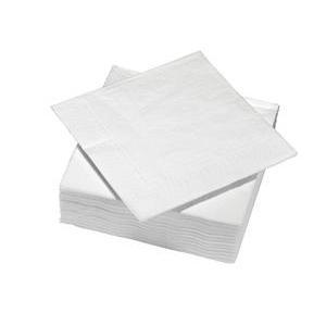 50 serviettes jetables - 33 x 33 cm - Blanc