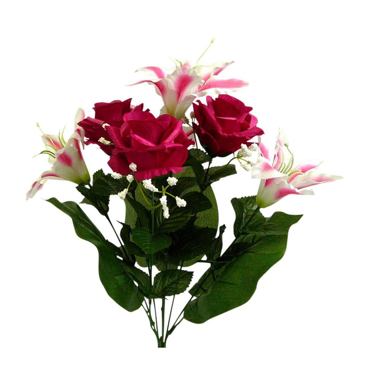 Bouquet de roses et de lys - 4 assortiments