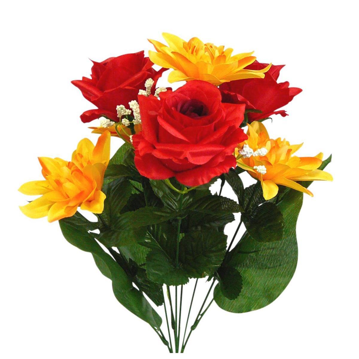 Bouquet de dahlias et de roses - 3 assortiments