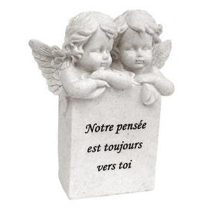 Couple d'anges sur stèle