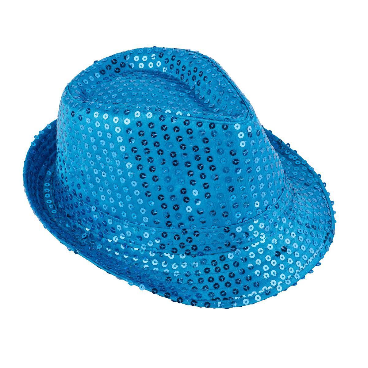 Chapeau à sequins - Bleu