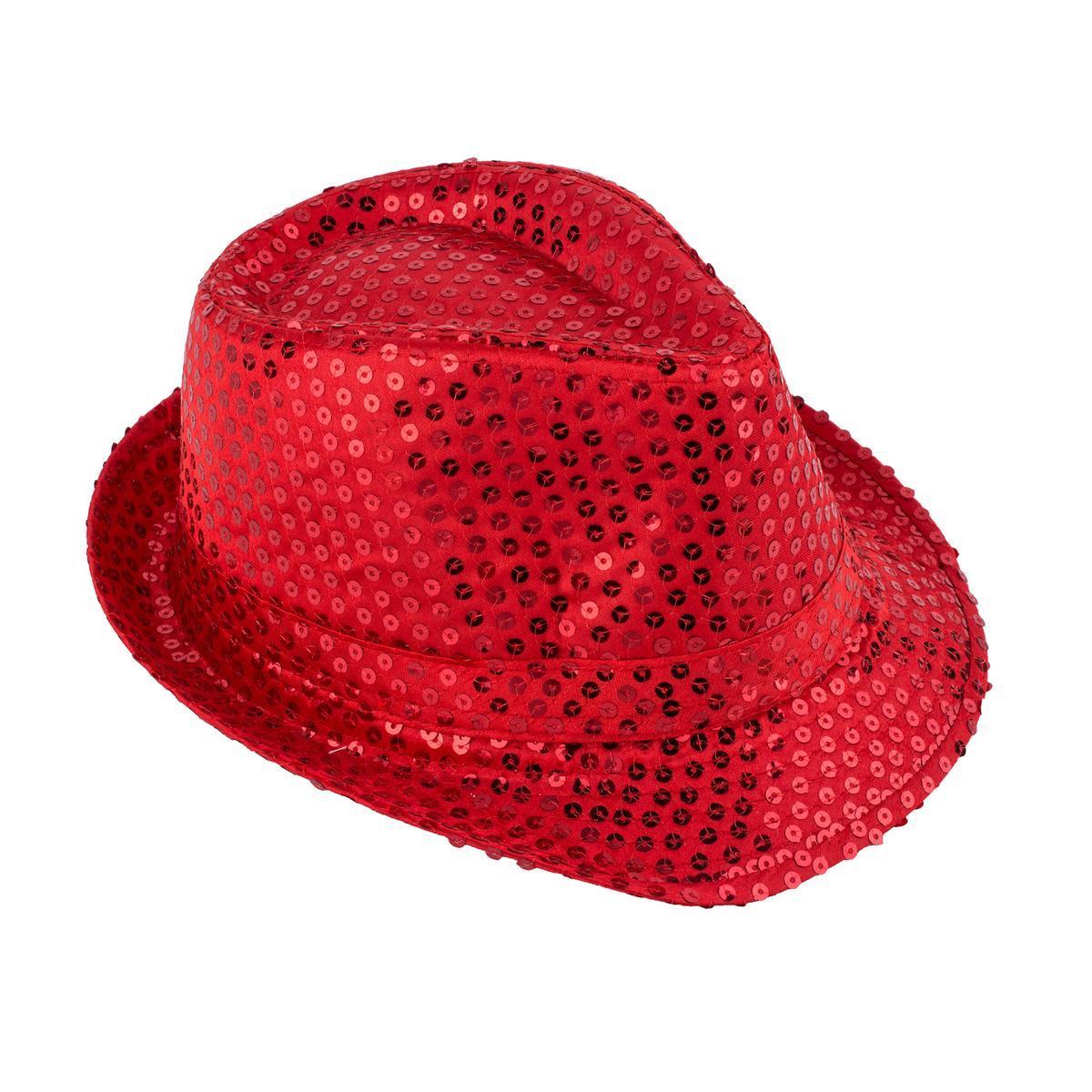 Chapeau à sequins - Rouge