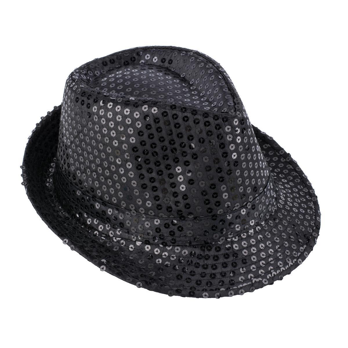 Chapeau à sequins - Noir