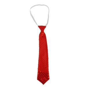 Cravate à sequins - L 36 cm - Rouge