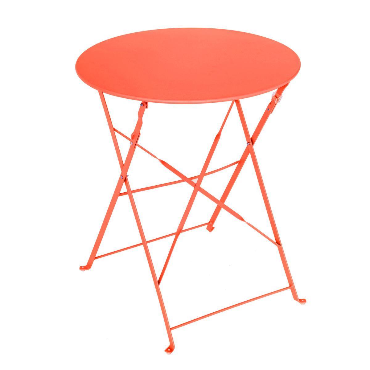 Table Diana ronde - ø 60 x H 71 cm - Orange corail