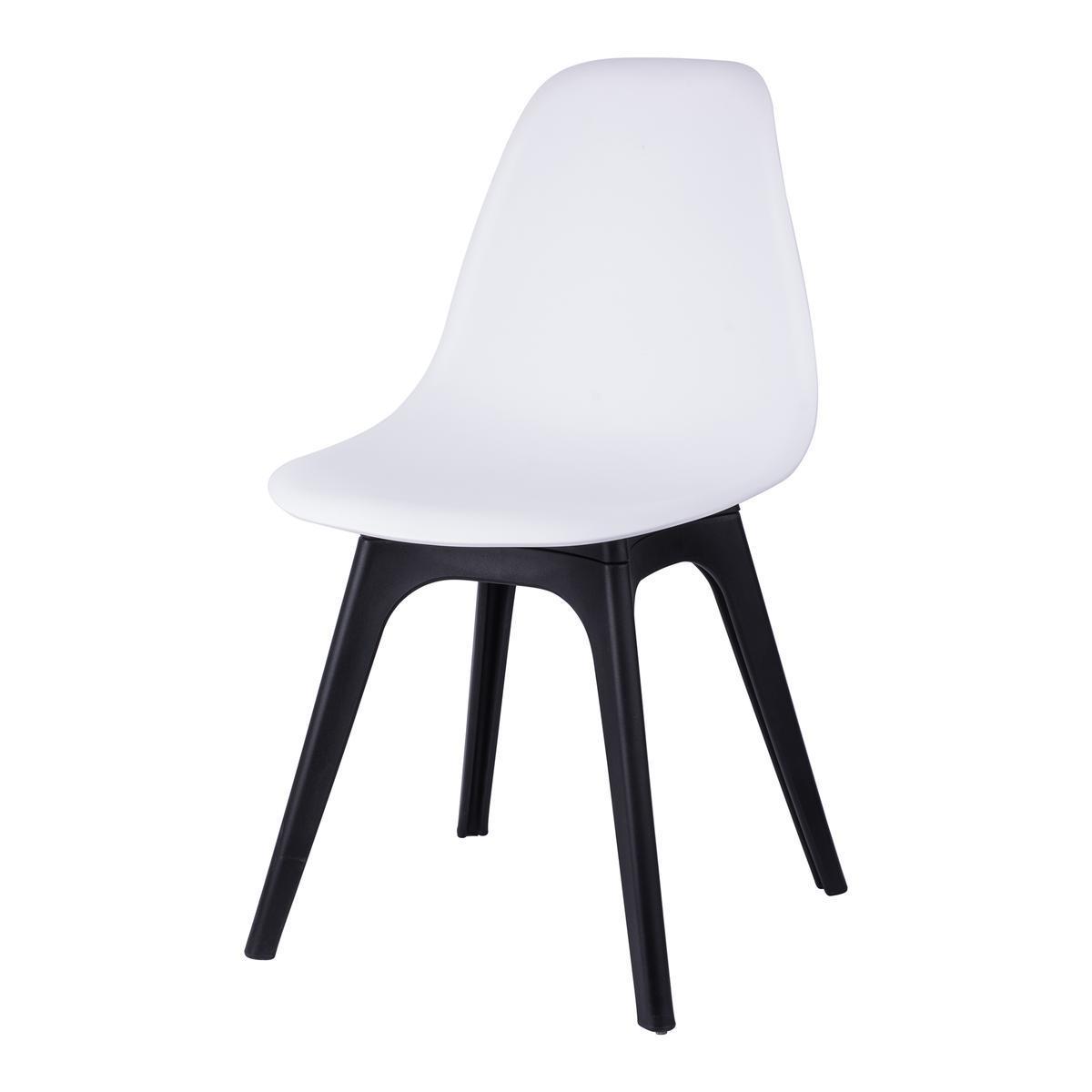 Chaise Victoria - Blanc, noir