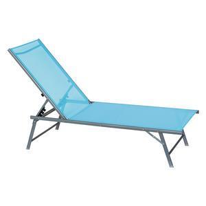 Transat Nolia - 181 x 55 x H 32.5 cm - Bleu glacier - MOOREA