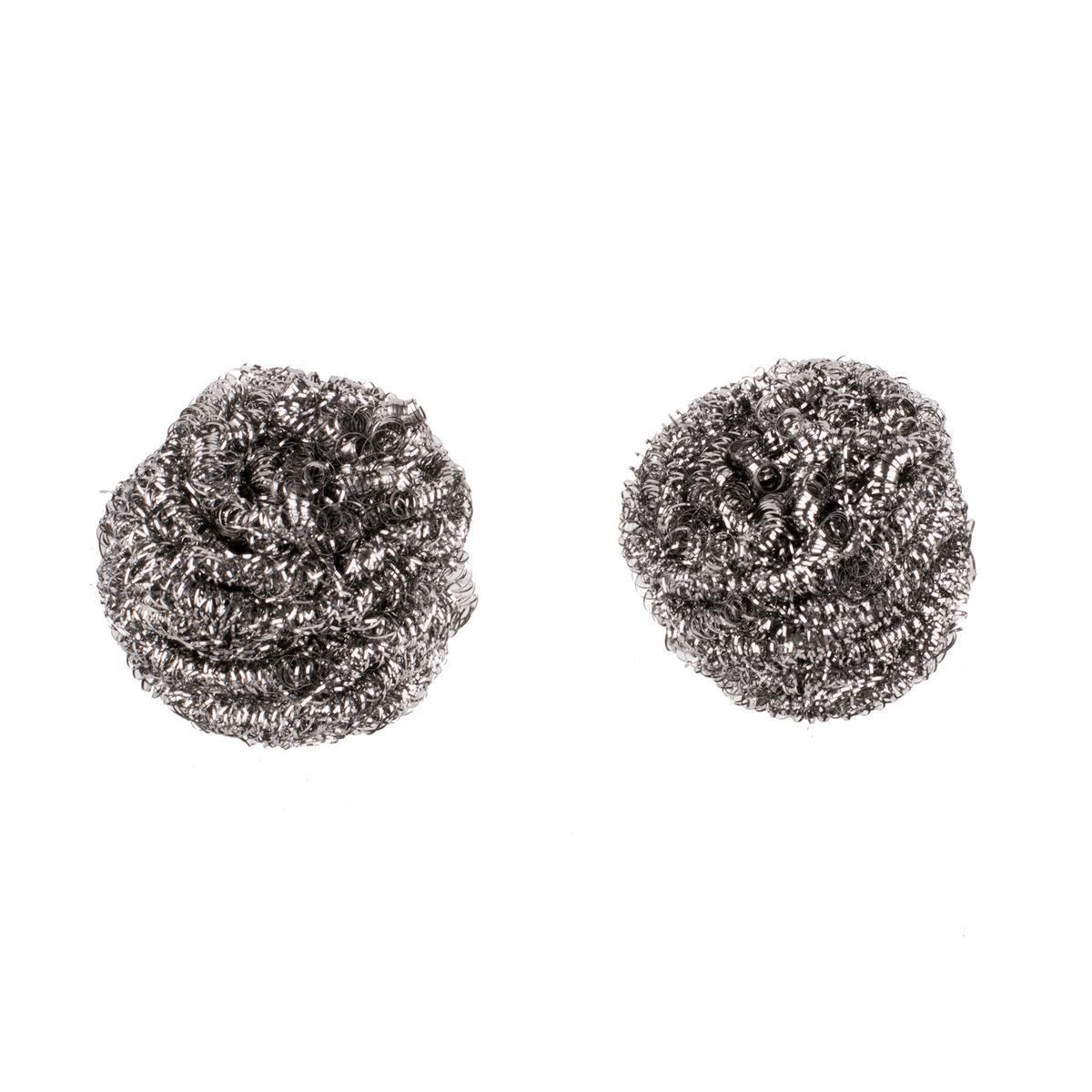 6 boules de vaisselle en inox - 5,5 x 3,5 cm - Gris